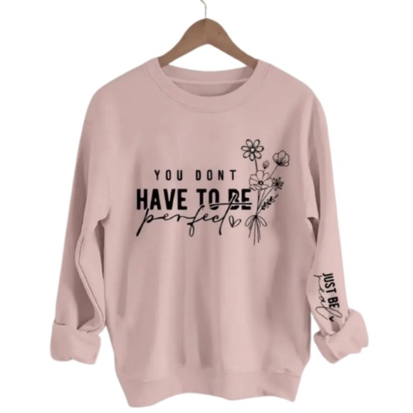 Women's Pink Crew Neck Personalized Sweatshirt - Picture 2 of 4